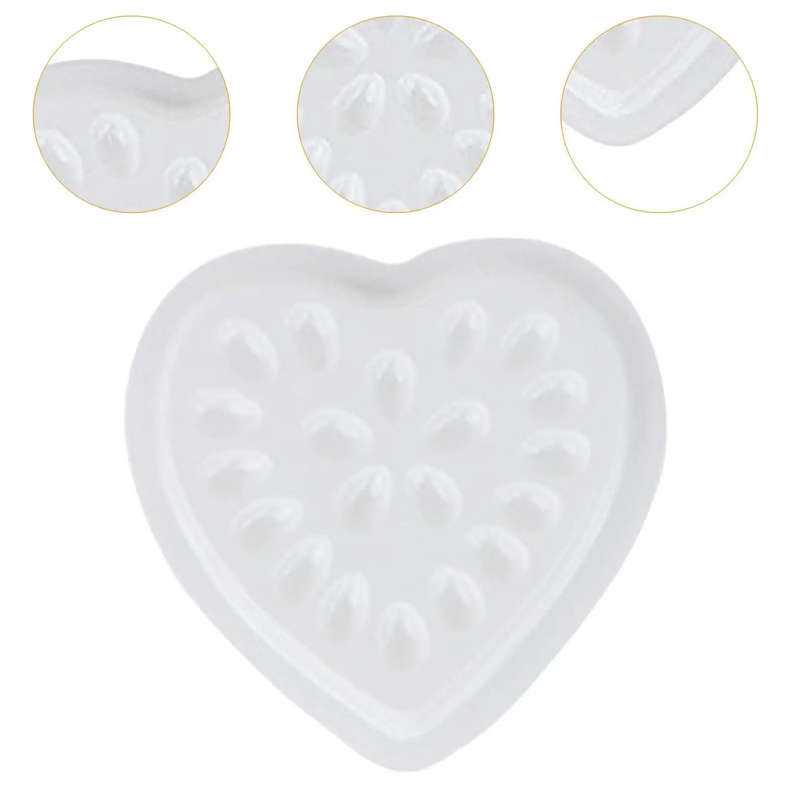 100 Stück herzförmige Wimperntropfschale mit Basis für Verlängerungen