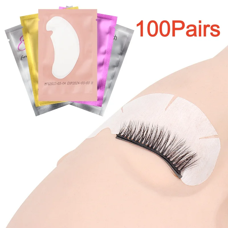 

100 Pairs Eyelash Patches, Under Eye Pads for Eyelash Extension/Eyelash Tinting, Lash Extension Remover Supplies