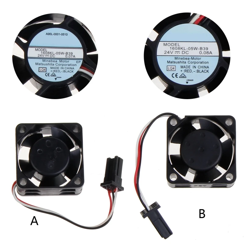 2024 New Inverter Cooling Fan for 1608KL-05W-B39 40x40x20mm DC24V 0.07A 0.08A for 3-pin FANUC System