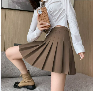 2025 neue Sexy Frauen Faltenröcke Hohe Taille Sommer Vintage Miniröcke Koreanische Tennis Student Weiß Entwickelt Tanz Rock