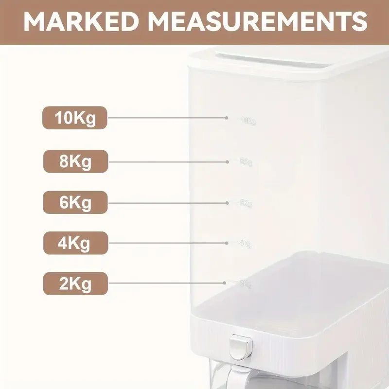 1 حاوية تخزين للحبوب والأرز، حاوية تخزين الحبوب ذات سعة كبيرة، دلو أرز منزلي قابل لإعادة الاستخدام مع الآفات والمو