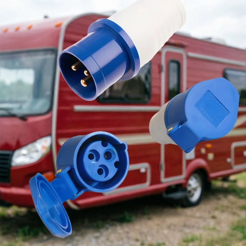 

Mains Plug Hook Up Site Socket Adapter Female Male 240v 16A RV Caravan Motorhome Camper Van Replacement Accessories