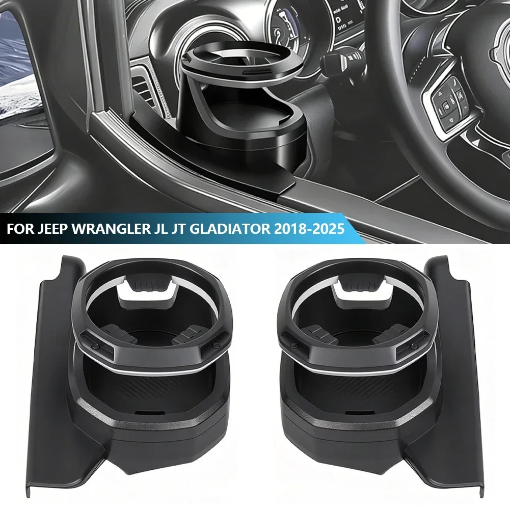 For Jeep WRANGLER JL 4-Door JT 2018-2023 Car Door Window Modified Car Interior Accessories N7O4 Car Door Cup Holder view 3