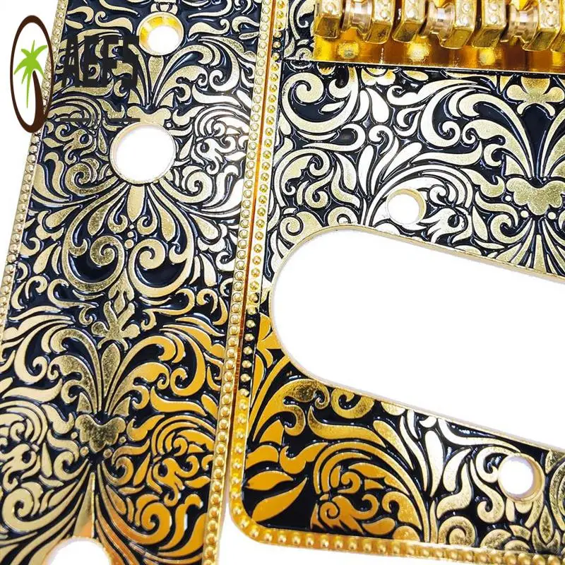 

AEF5-6 Струнный роликовый седловидный мост и пластина управления для электрогитары TL с резьбой, декоративные струны через мост