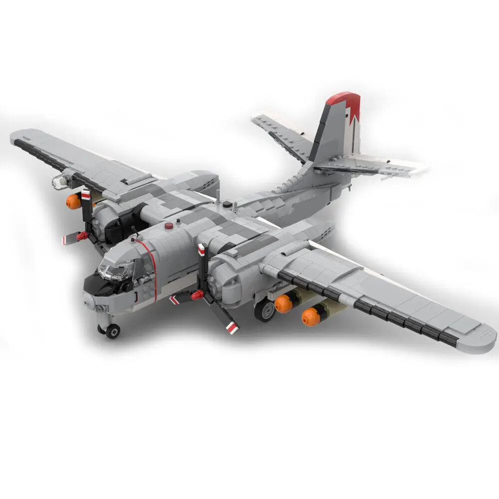 1:35 S-2 Tracker Single Airframe Anti-submarine Warfare Aircraft 1757 Pieces MOC