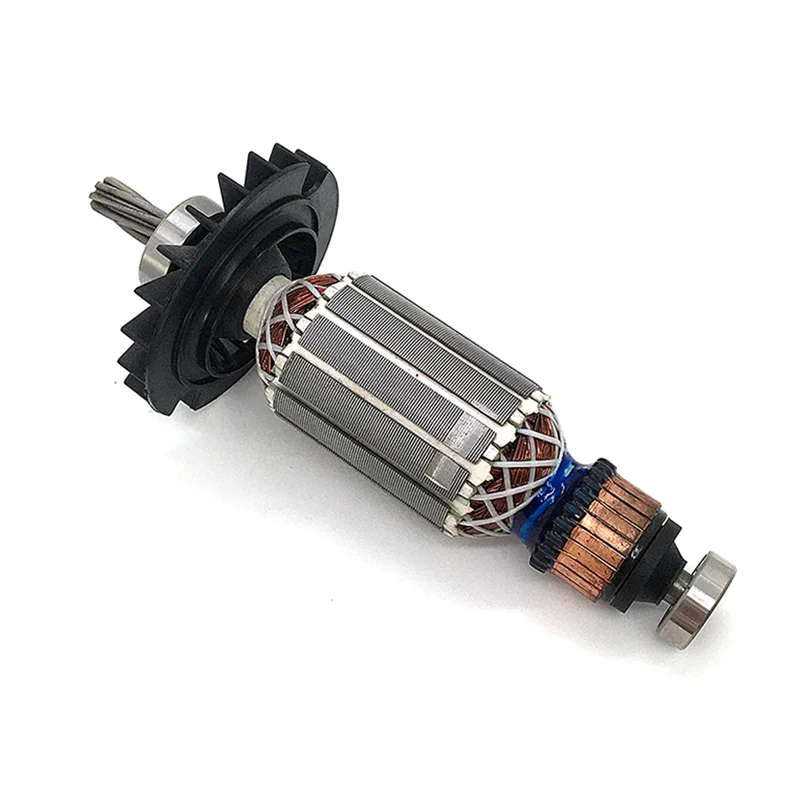 AC220V 7T Motor Armature With Bearing Dust Cover Shield Replacement For GBH2-26 GBH 2-26 DRE DFR Rotary Hammer Spare Parts Good