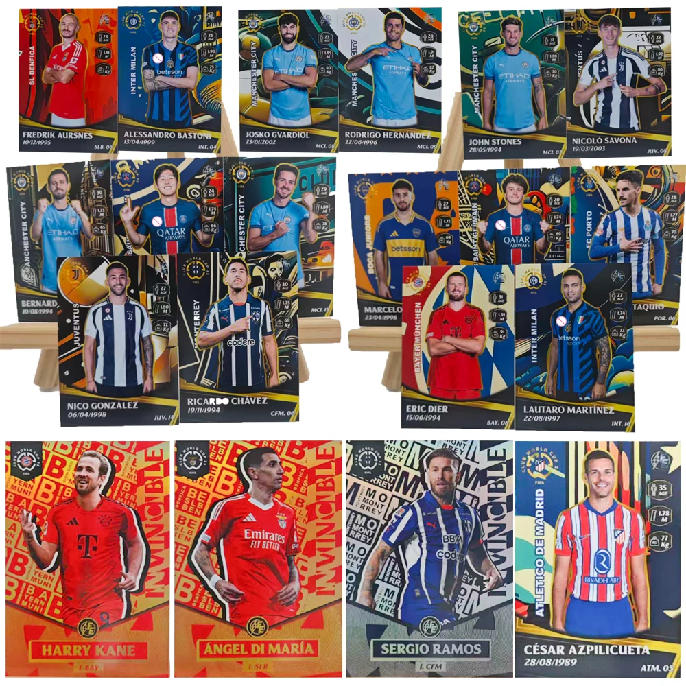 بانيني 2025 كأس العالم سيرجيو راموس أنجل دي ماريا هاري كين أرتثر كابرال بطاقة قابلة للجمع نسيج لامع هدايا المهرجان