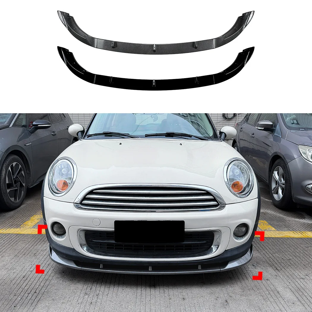 FOR Mini Cooper R56 R57 2011-2014 3pcs/Set Car Front Bumper Lip Chin Spoiler Body Kit Protector Guard Exterior Accessoris