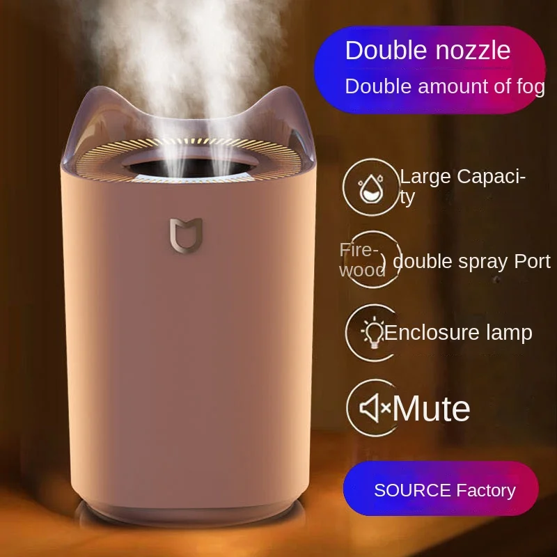 Humidificateur d'air à buse touristique, diffuseur d'huile, aromathérapie, veilleuse, USB, grande capacité, silencieux, ménage, bureau, nouveau, 3L