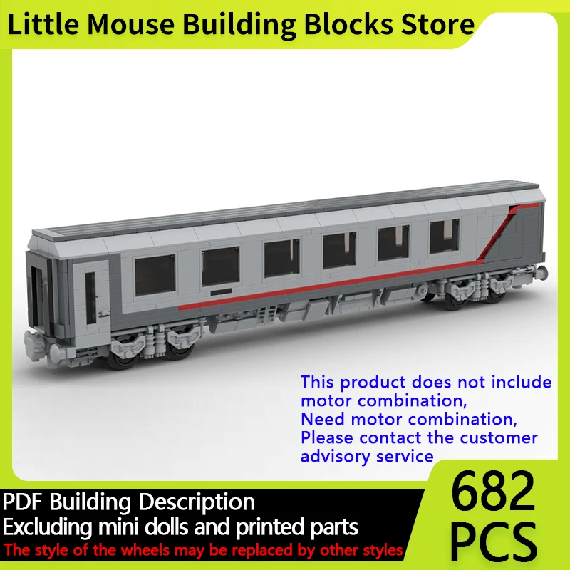 

City Car Model MOC Building Bricks Train Sleeper Car Carriage Modular Technology Gifts Holiday Assemble Children Toys Suit