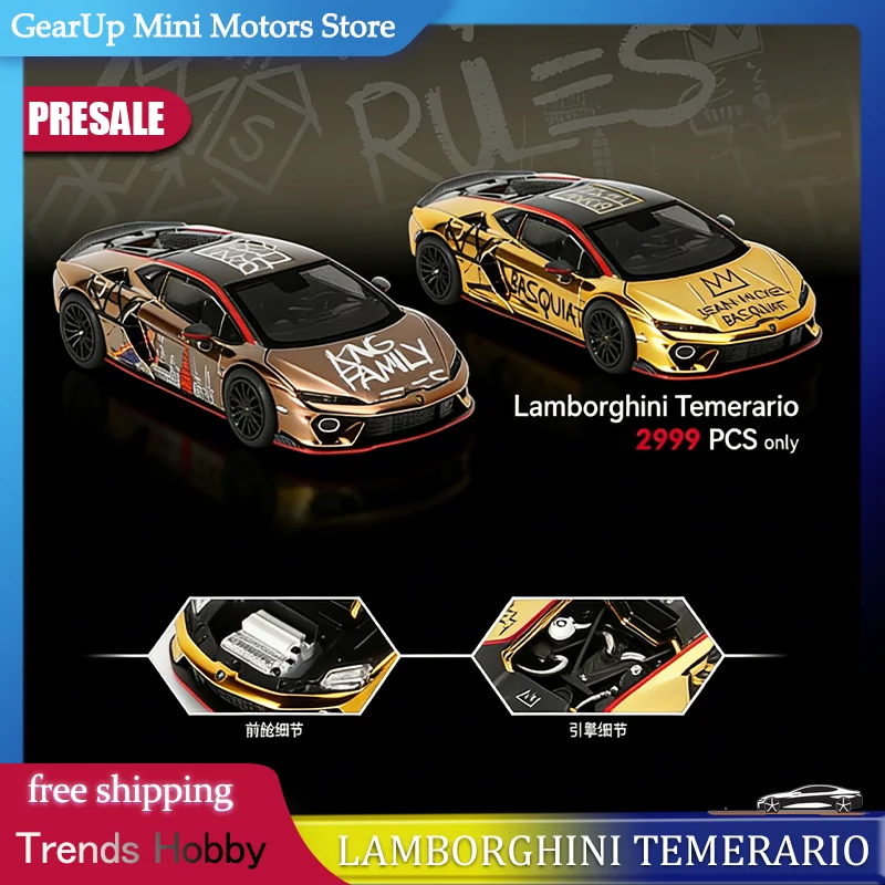 

New In Stock Trends Hobby 1:64 Lamborghini Temerario Basquiat Version Alloy Miniature Diecast Model Hec 2026 Edition Toys Gift