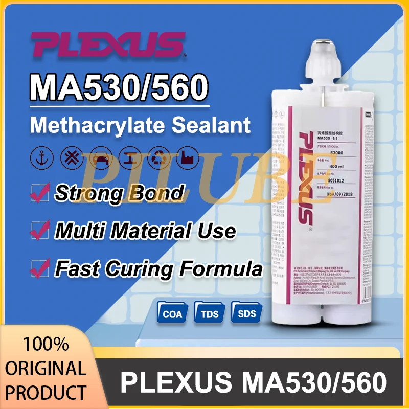 PLEXUS MA530 MA560 400ml Two Part Methacrylate Sealant for Durable Structural Bonding of Metal Plastic and Fiberglass Components