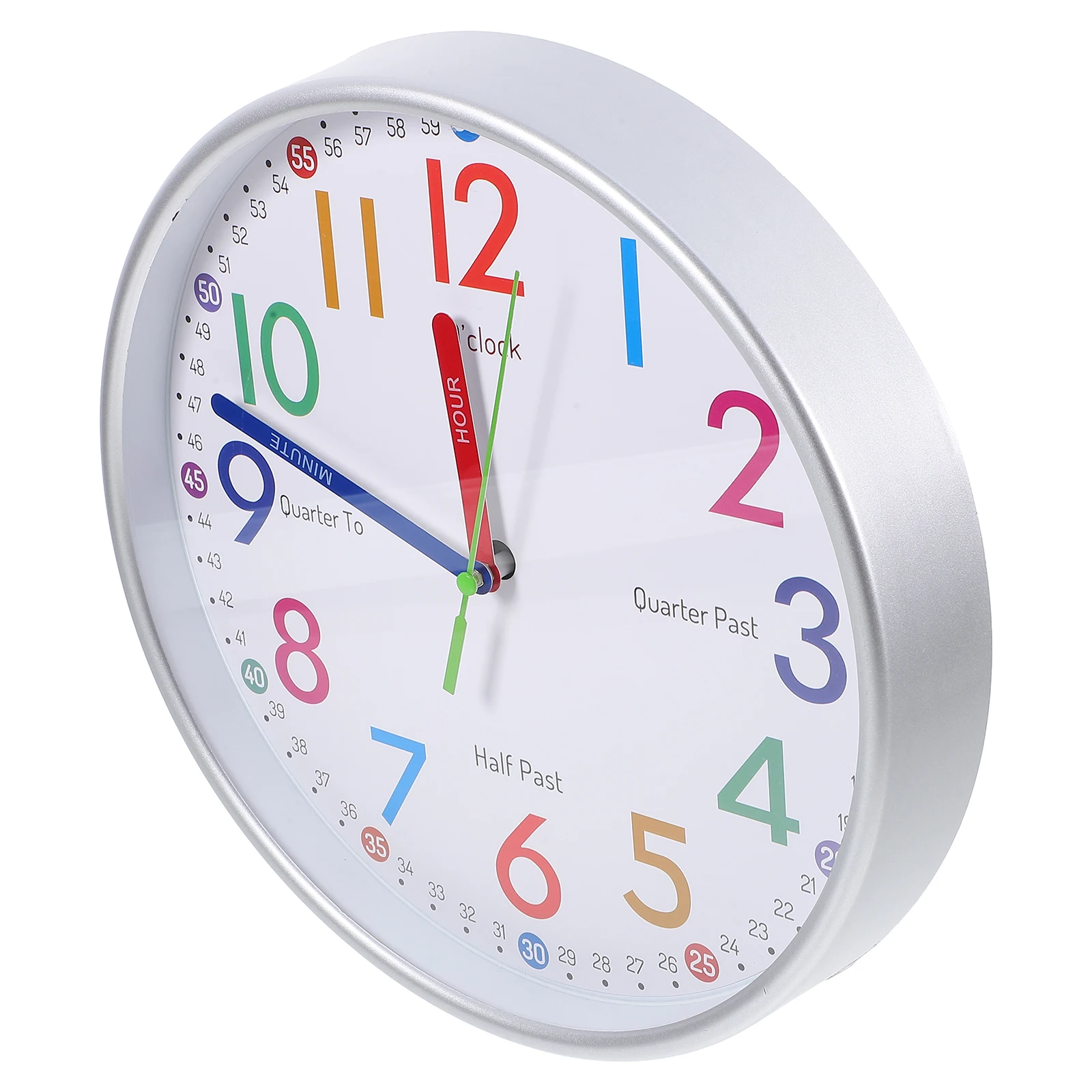 

Children Room Wall Clock 10 Inch ET101 White Round Silent Bedroom Decor Minimalist Hanging Clocks for Kids Room