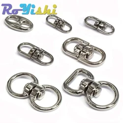 10 Pcs/pack Silver Metal Swivel Hook Clasp Key Chains Keyrings Connectors For Lanyards Paracord Handbag Bag Parts