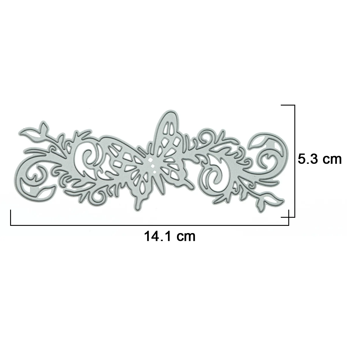 Flourish Vine Butterfly Pattern Metal Cutting Die For Scrapbooking Craft Paper Memory Card Making Art Work Clipart Decorating