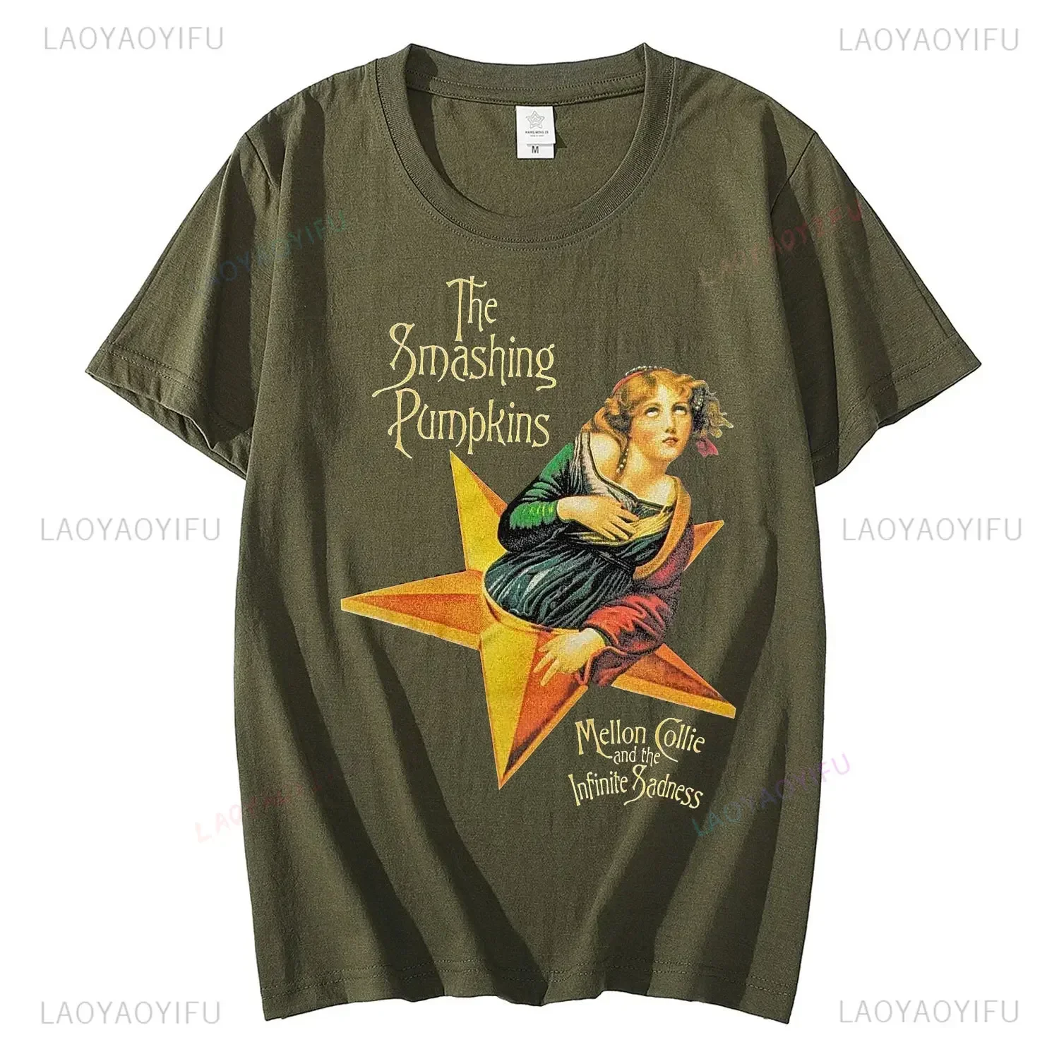 2024 Summer The Smashing Pumpkins Tops 100%Cotton Rock T-SHIRT Smashing Pumpkins \'Mellon Collie And The Infinite Sadness\' Shirts