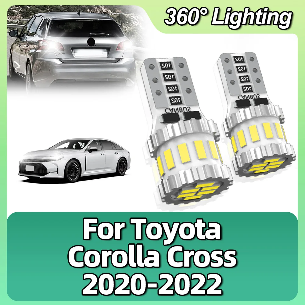 

For Toyota Corolla Cross 2020 2021 2022 T10 W5W Led Light Parking License Plate Bulbs CANBUS Car SMD Reading Dome Width 12V Lamp