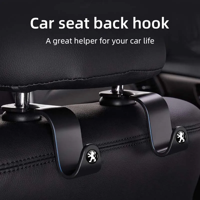 Car Seat Headrest Hook Auto Back Seat Organizer Hanger For Peugeot 206 307 308 3008 207 208 407 508 2008 5008 107 106 205 4008