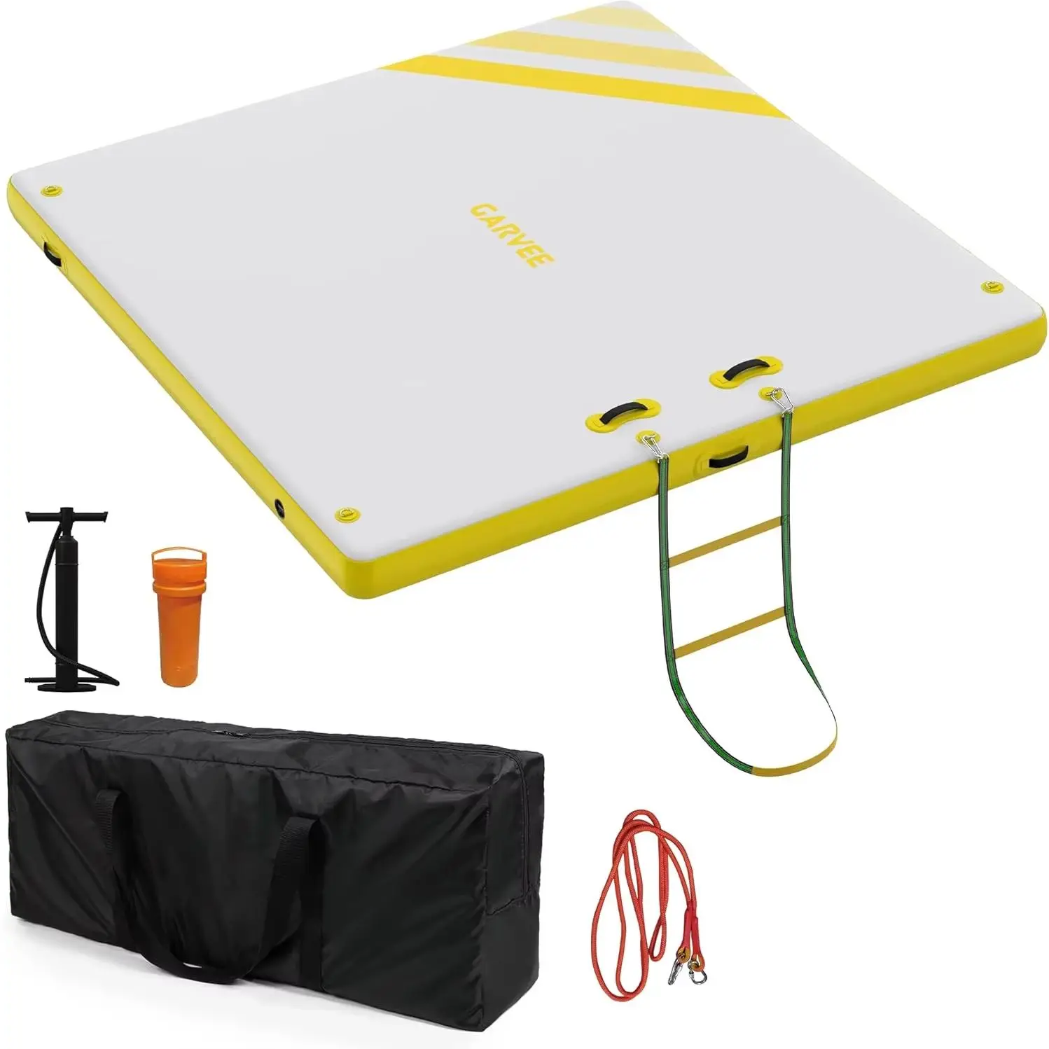 Ultrastabiel opblaasbaar drijvend dokplatform – Robuuste antislip watermat – Zwemvlot voor meerdere personen voor zwembad, meer, boot – P