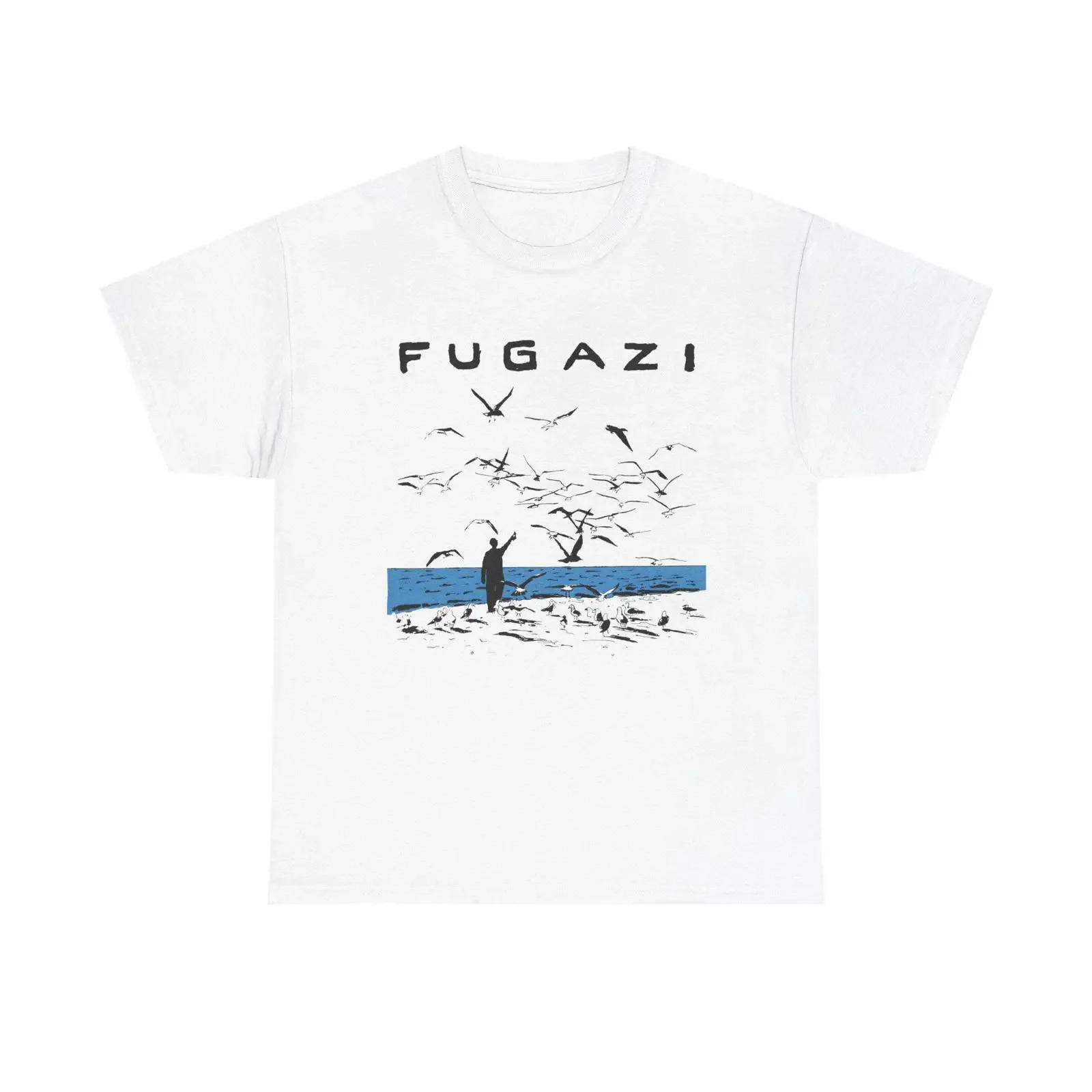 Fugazi Post Hardcore Band T Shirt Vintage Punk Rock DIY Music Fan vintage Washed Stretched fashion Breathable Soft Unisex