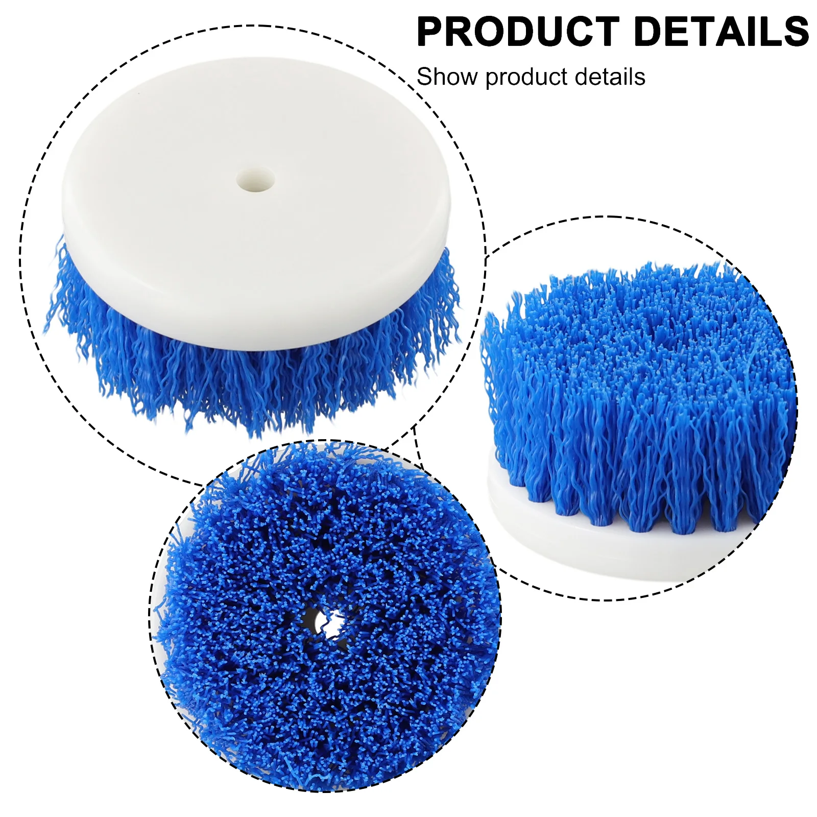 Broca Powered Brush Head for Car Cleaning, Tapete, Banho, Tecido, Sofá, Equipamento de oficina, Ferramentas manuais, Acessórios, 60mm, 1Pc