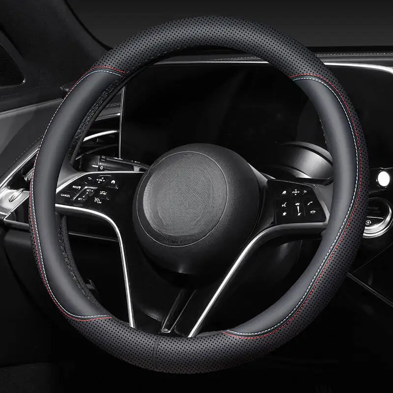 غطاء عجلة قيادة السيارة قابل للتنفس لسيارة Mercedes-benz C-class لنماذج Renault Triber 2010-2024 والمزيد 38cm15in #4