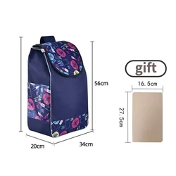 Universal Waterproof Shopping Cart Bag for Pull Folding Trolley Cart Travel Purchase Storage Bags for Pull Trolley