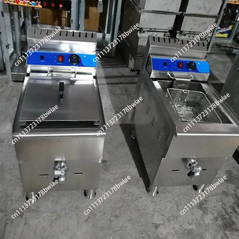 Commercial 18L Gas Deep Fryer Stainless Steel Fried  Machine Single Tank LPG Frying Machine With Oil Valve For KFC - view 4