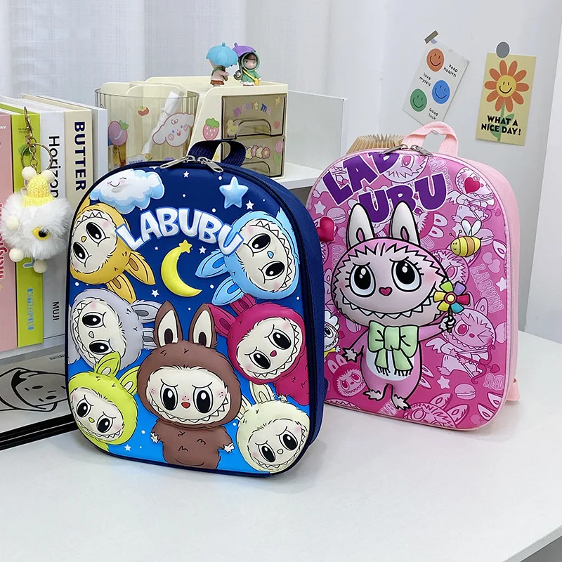 

2025 LABUBU backpack Student 3D Hard Shell Schoolbag New Labubu Boys' and Girls' Super Light Cartoon Lightweight Backpack