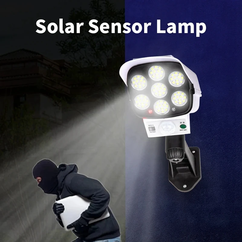 Outdoor Solar Ligths 77Led PIR Motion Sensor Lamp Simulation Camera Solar Wall Light Waterproof Garden Decor Lights