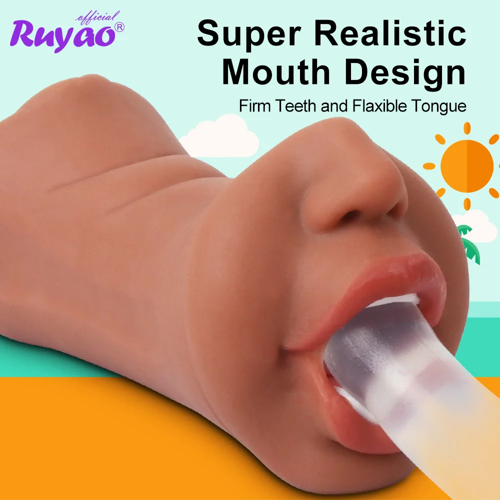 Male Sex Toys 3 In 1 Masturbators Vagina For Men Realistic Vaginal Real Girl Mouth Blowjob Pocket Pussy Adult Goods Masturbation