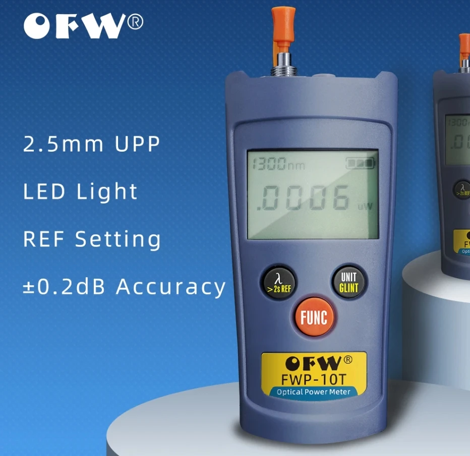 OFW Optical Power Meter High Precision FTTH Fiber Optic Power Meter With Flash Light OPM FC/SC/ST