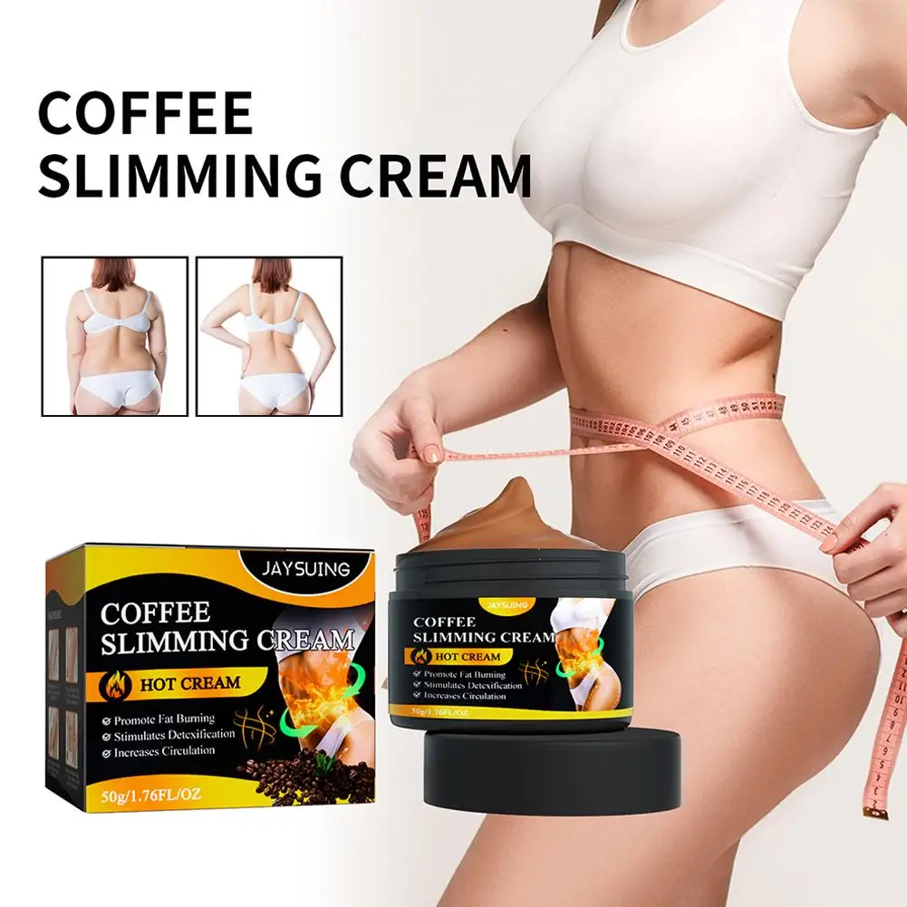 50g Coffee Slimming Cream Weight Loss Remove Belly Fat Body Anti Firming Cellulite Thigh Waist Massage Lifting Cream Burnin A0Y3