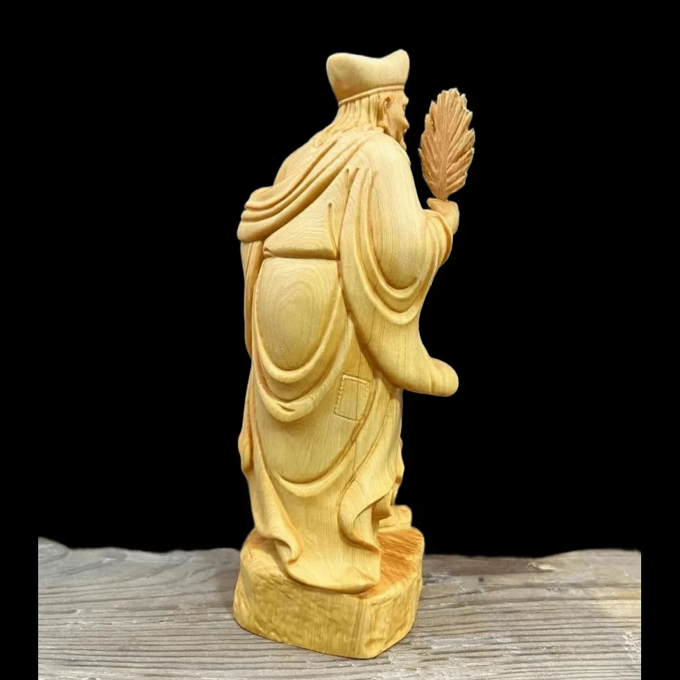 Solid Wood Carving Decorations Jigong Living Buddha Feng Shui Accessories Exorcism Living Room Office Shop Crafts Gifts