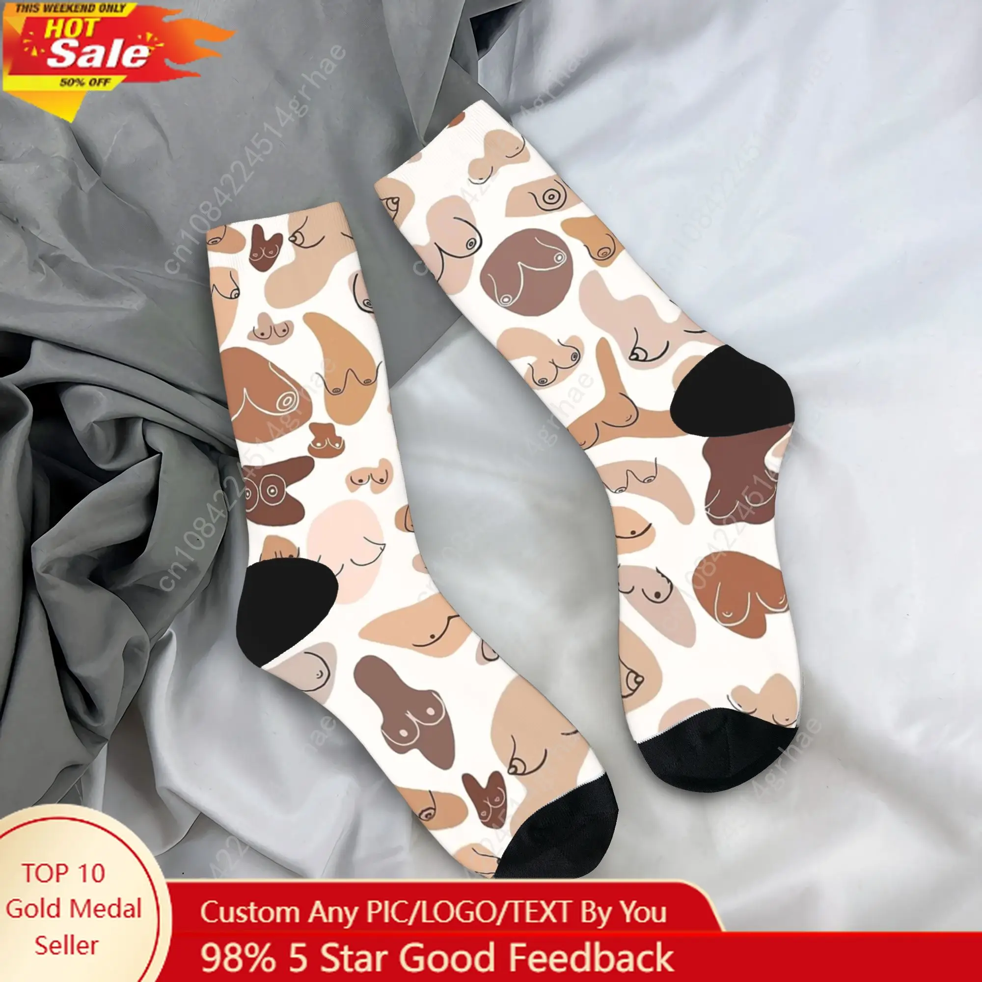 

Boob Art Boho женские художественные чулки, носки для пар, удобные готические носки, зимние антибактериальные носки для скейтборда, подарок