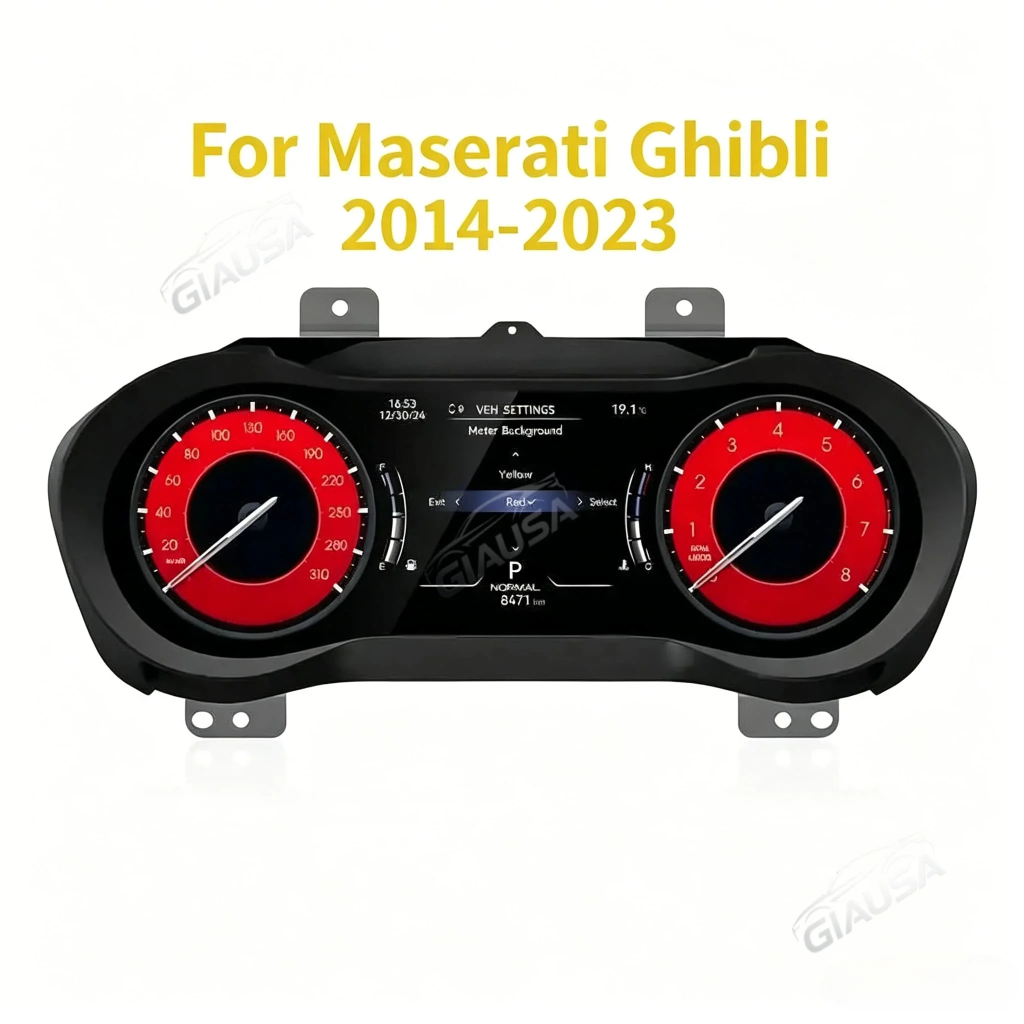 Smart LCD Instrument Cluster for Maserati Ghibli 2014-2023 High Resolution Speedometer Upgrade with MAP Navigation Display view 5