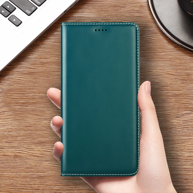 ل iQOO Neo 3 5 5S 6 7 8 9 10 Pro Plus SE نمط بابل من محفظة جلدية أصلية حافظة هاتف جلد البقر مقاومة للخدش