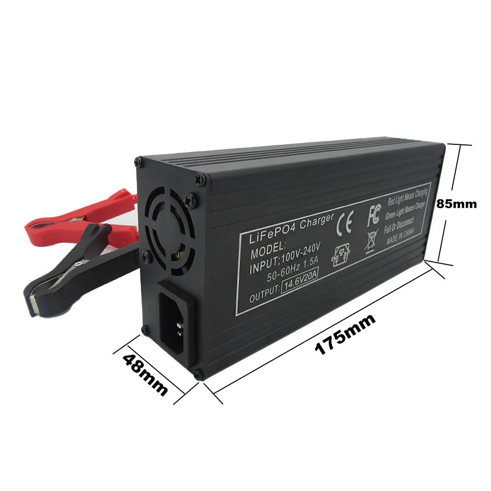 14.6V 20A LiFePO4 Battery Fast Charger 4S 12V 12 Volt 14.4V 30A 40A 50A Iron Phosphate LFP RV Energy Storage Chargers