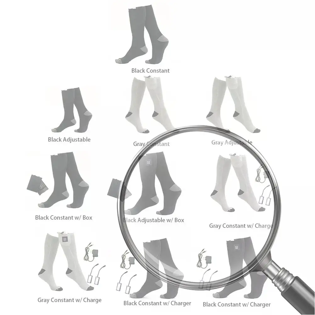 

Носки с электрическим подогревом, быстрый нагрев, зимние теплые термоноски, 1/3-скоростные морозостойкие лыжные носки, противоскользящие для катания на лыжах на открытом воздухе, пешего туризма