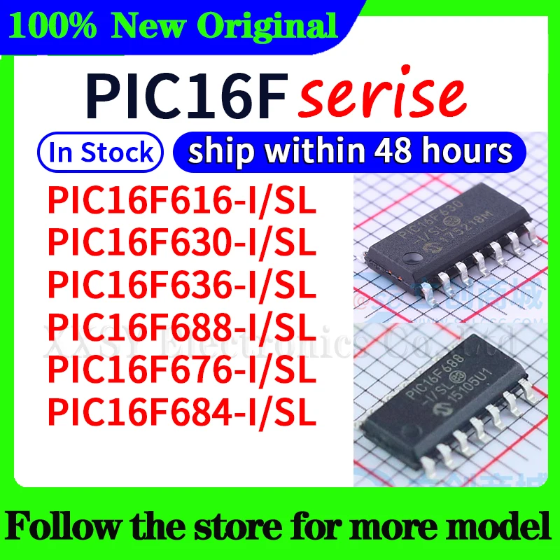 

PIC16F616-I/SL PIC16F630-I/SL PIC16F636-I/SL PIC16F688-I/SL PIC16F676-I/SL PIC16F684-I/SL In stock 48 hours ship