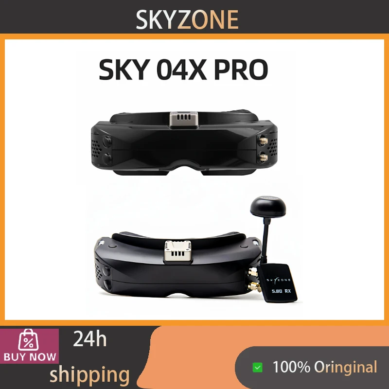 SKYZONE 04X PRO FPV Goggles, Built-in HD DVR, Racing Analog Receiver, Integrated Head Tracker, Latency ＜8ms