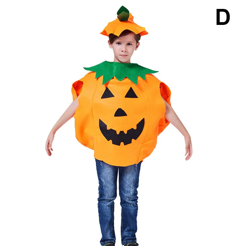 Halloween Pumpkin Cosplay Costume Bright Colors Vivid Pumpkin Constumes for Kids Children Adults Wear