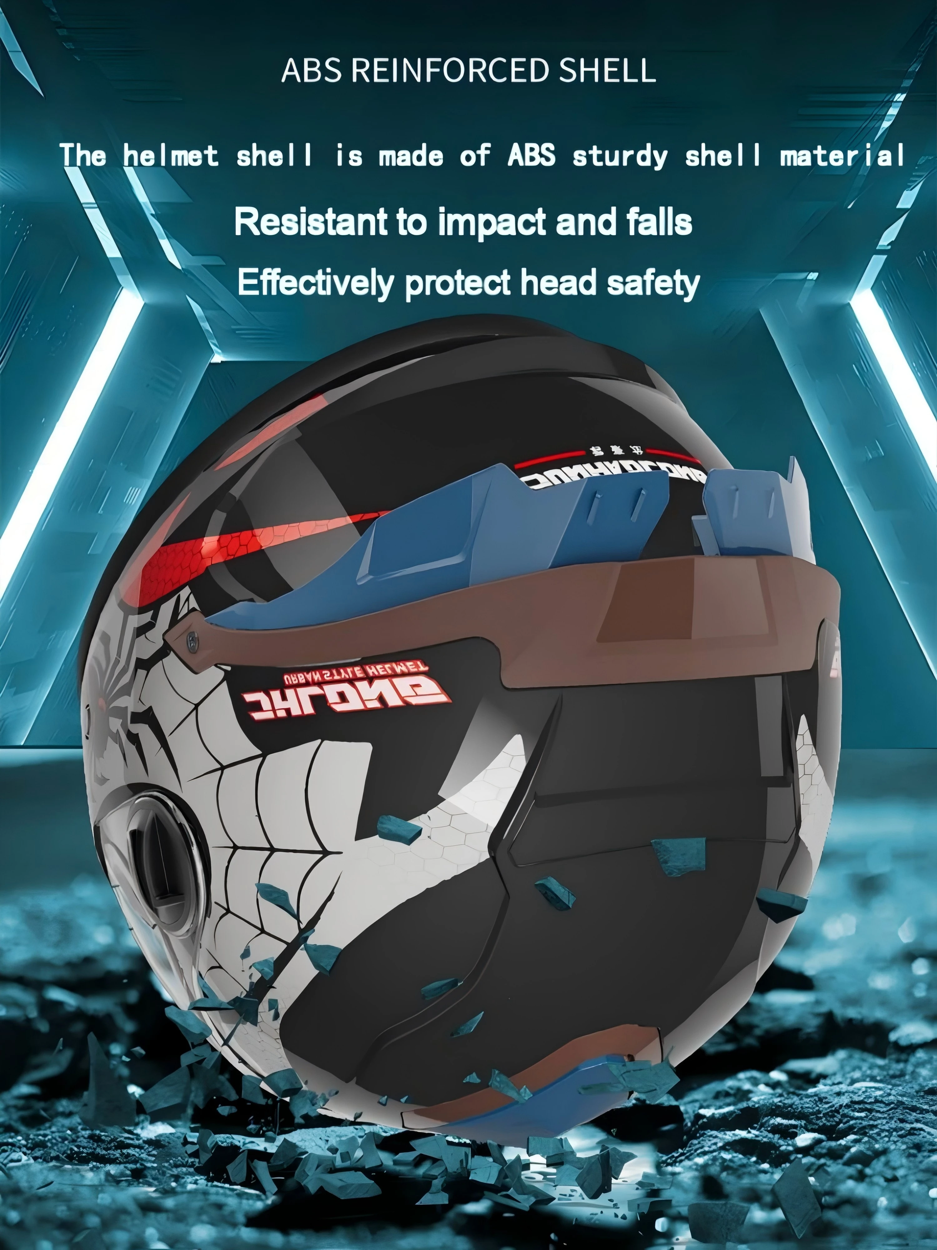 For motorcycle High-end silver-plated lens 3C DOT double certified  full-face modular motorcycle helmet, double sunshade lens