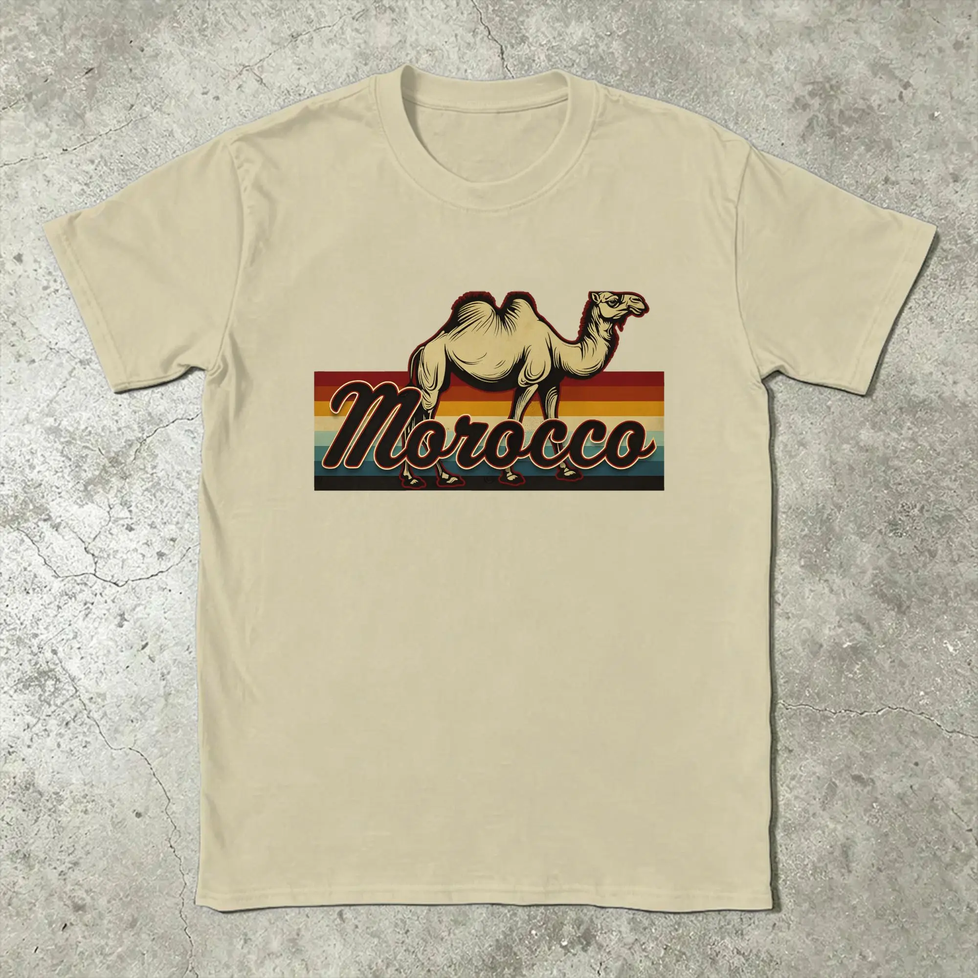Morocco Maroc المنتخب المغربي flag Moroccan Cotton T-Shirt For Man Beach  Aesthetic T-Shirts Pattern Clothing