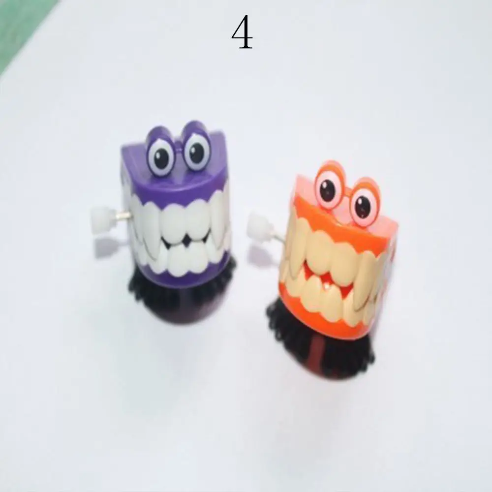 

Gifts for Baby Kids Plastic Mini Walking Teeth Shape Wind Up Clockwork Toy Babbling Denture Clockwork Toy