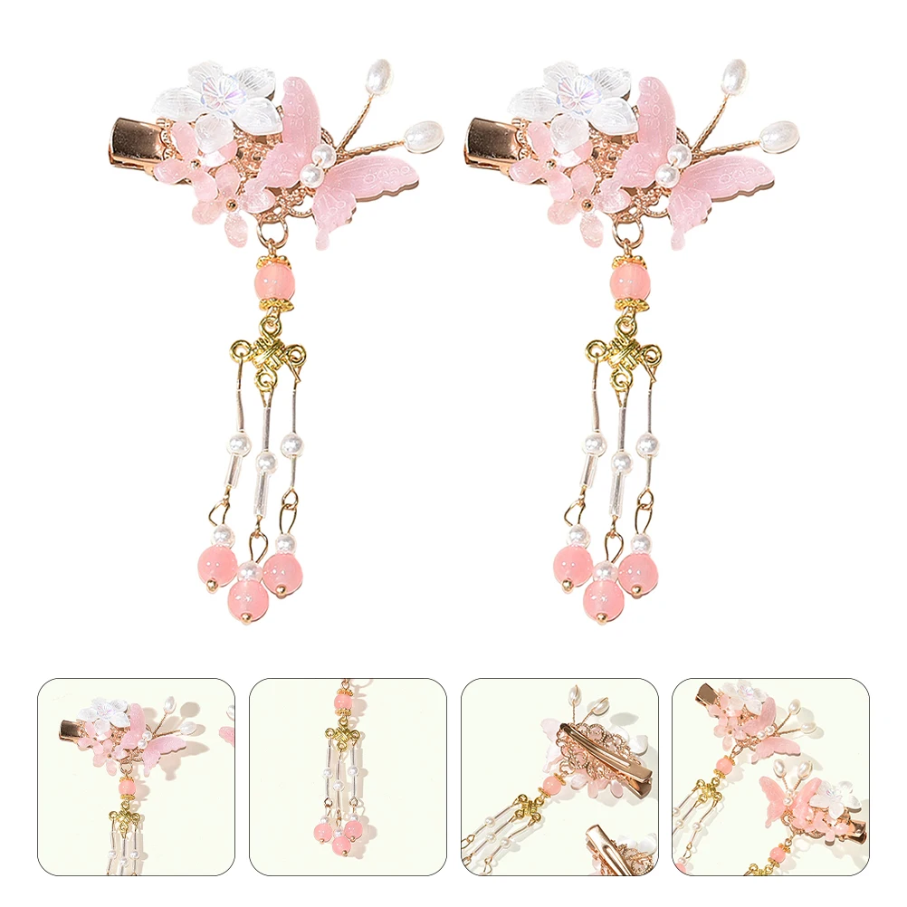 

Элегантная заколка для волос в китайском стиле, уникальный цинковый сплав, женские свадебные аксессуары, декоративная боковая заколка с кисточкой