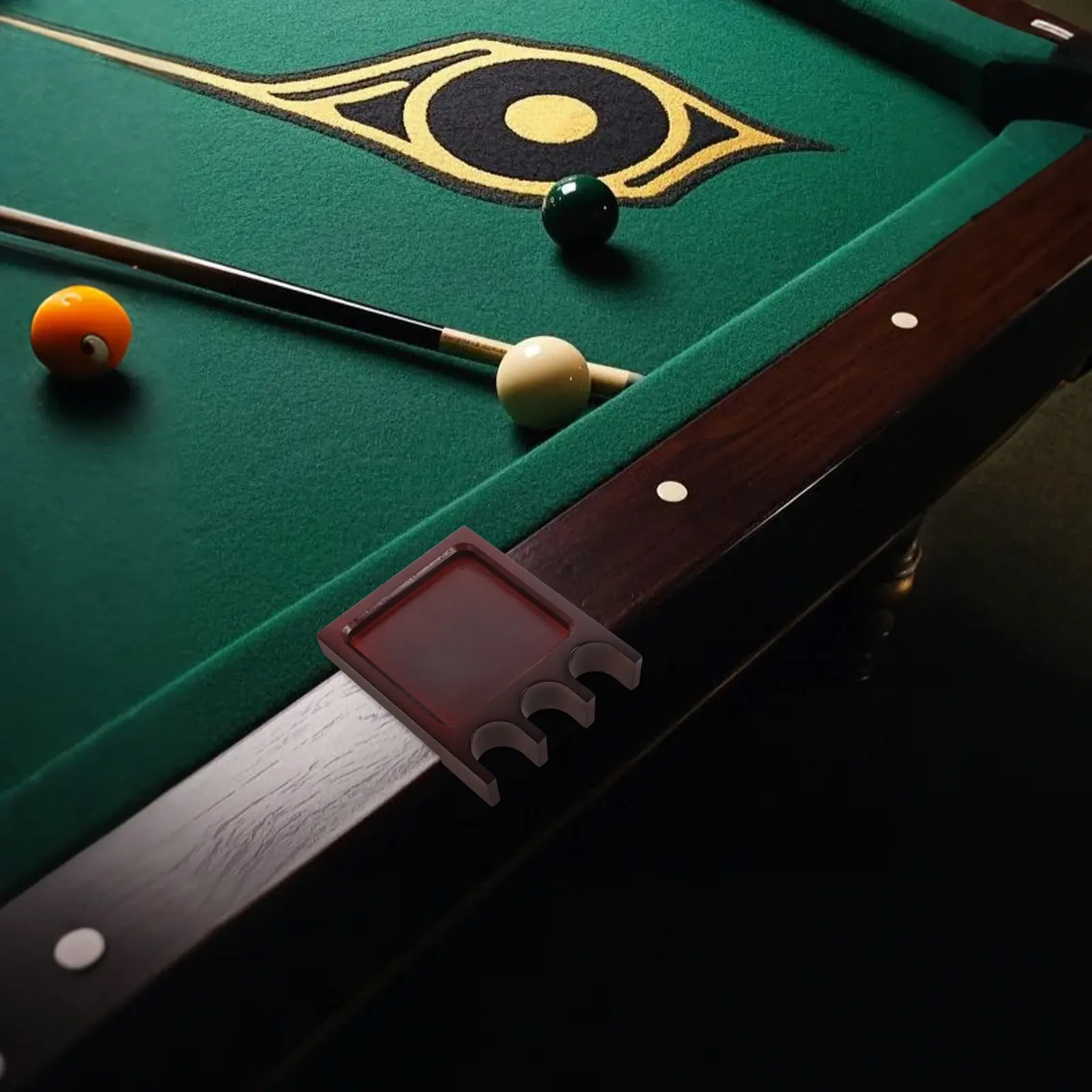 3 Holes Wooden Pool Cue Holder Portable Table Cue Rack Stand for Billiard Accessories Storage Organizer Rack for Billiard