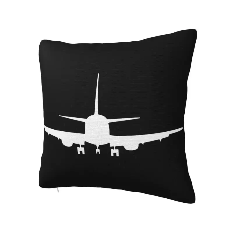 Luxury Awesome Airplane Sofa Cushion Cover Soft Aviation Plane Pilot Gift Pillow Case Home Decorative