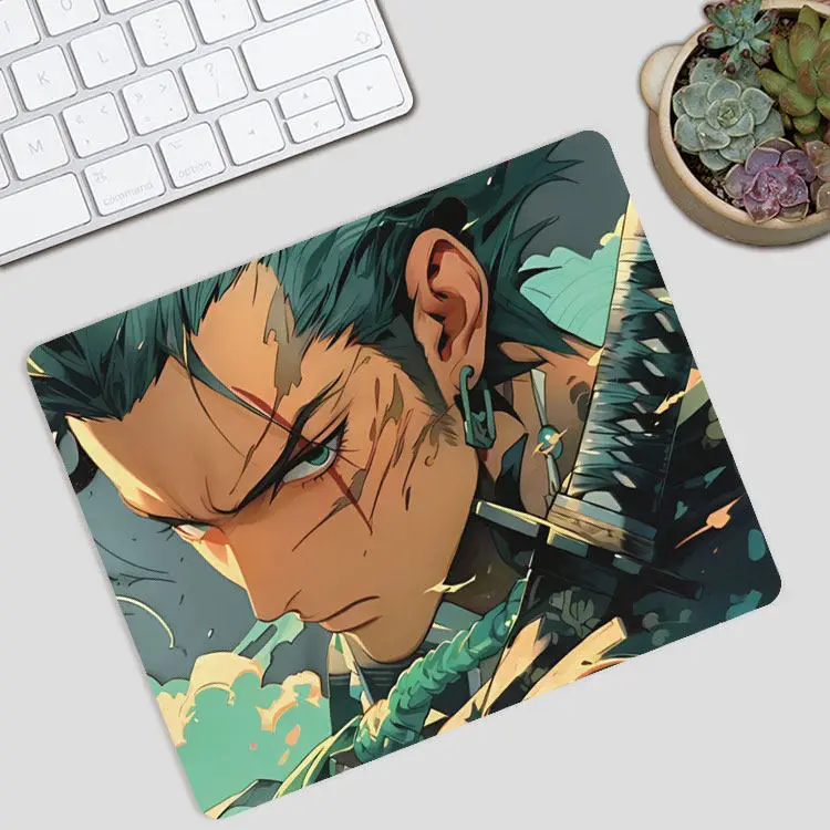 High Definition Creative ONE PIECE Small Game Leather Mouse Pad Lock Edge Computer Keyboard Desk Pad Office Anti-mouse Table Mat