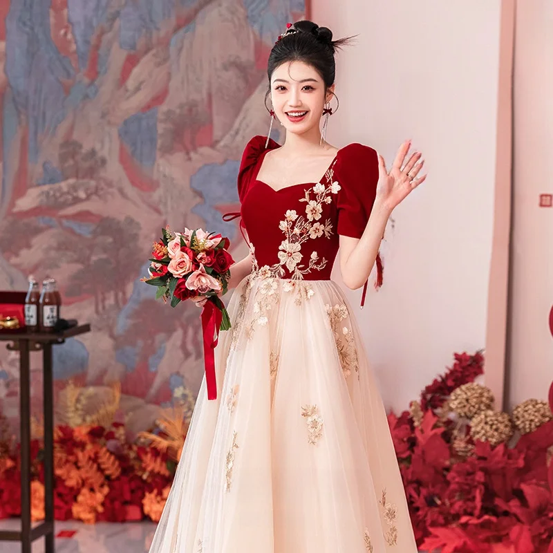 

Новинка: Легкое роскошное осенне-зимнее вечернее платье для невесты, свадебное или помолвочное платье в стиле принцессы